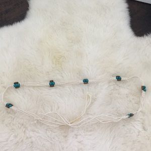 Rope type beaded belt